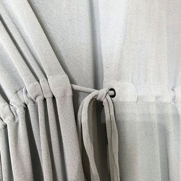 COS GREY ACETATE BLEND RELAXED DRAWSTRING GATHERED UTILITY DRESS - M - Picture 12 of 12